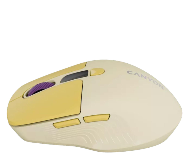 CANYON Mysz bezprzewodowa MW-26 LCD Cicha Dwa Tryby Żóta CNS-CMSW26Y - 1348455 - zdjęcie 2